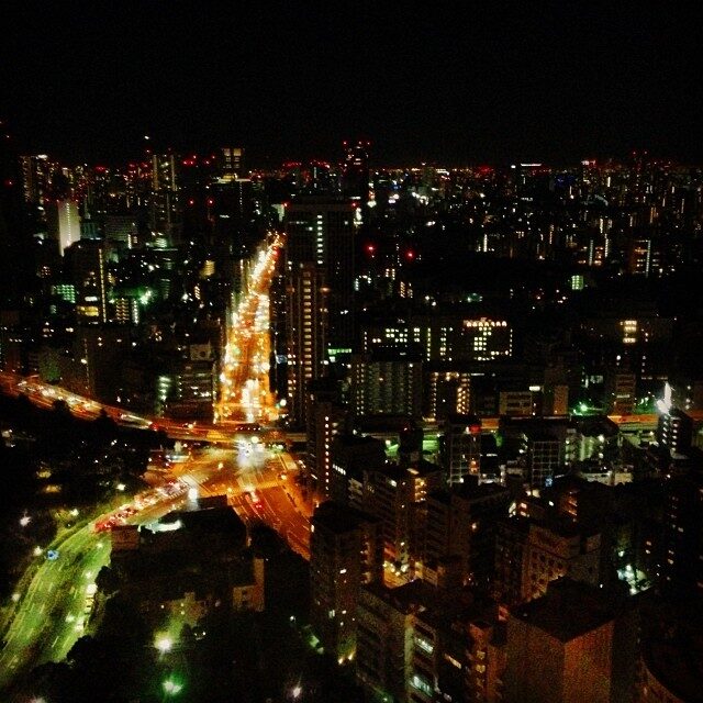 展望台から見た夜の街