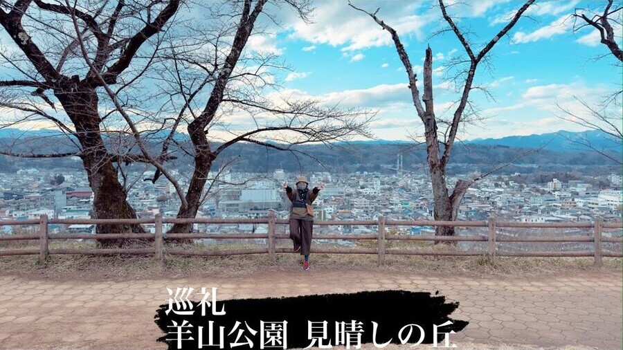 見晴しの丘から見下ろす、秩父の町