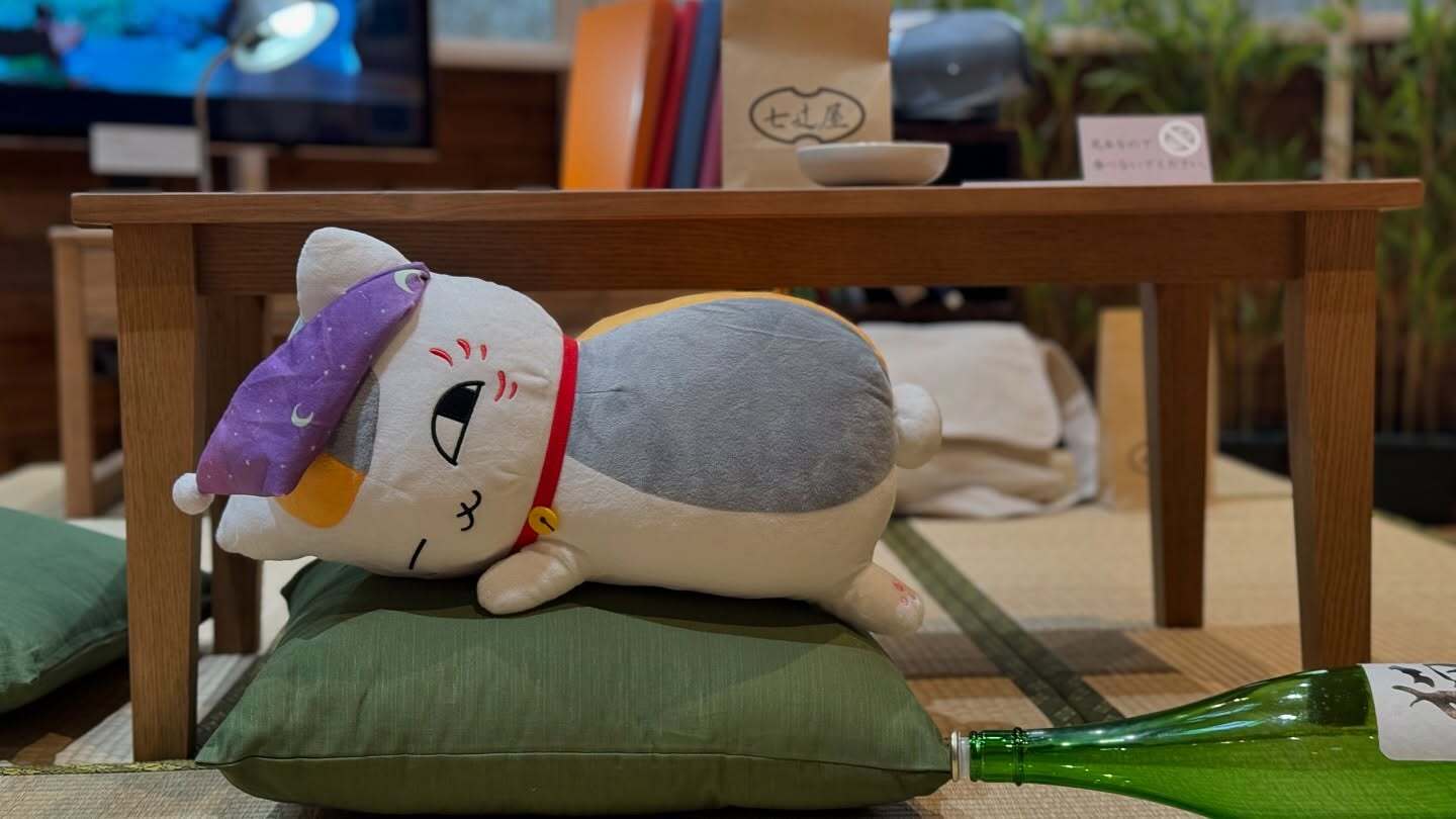 座布団の上でねむるニャンコ先生